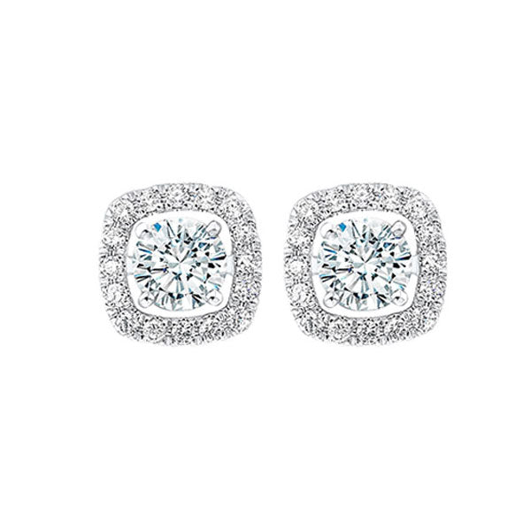 14Kt White Gold Diamond (1/5Ctw) Earring