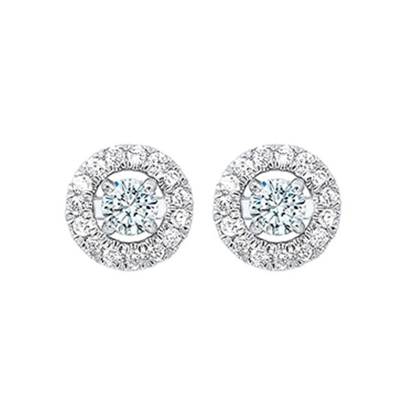 14Kt White Gold Diamond (1/6Ctw) Earring