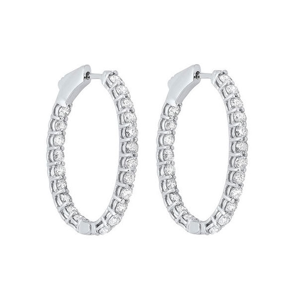 14Kt White Gold Diamond (2Ctw) Earring