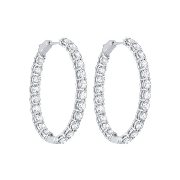 14Kt White Gold Diamond (10Ctw) Earring