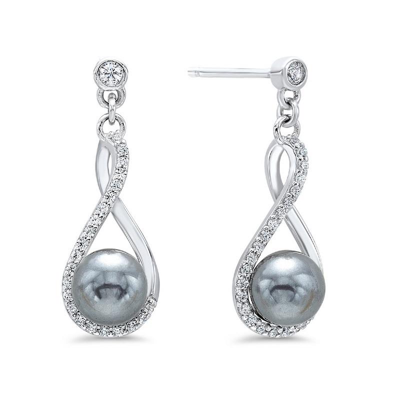 Silver Pearl Earrings