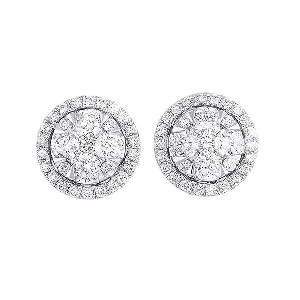 14Kt White Gold Diamond (1Ctw) Earring