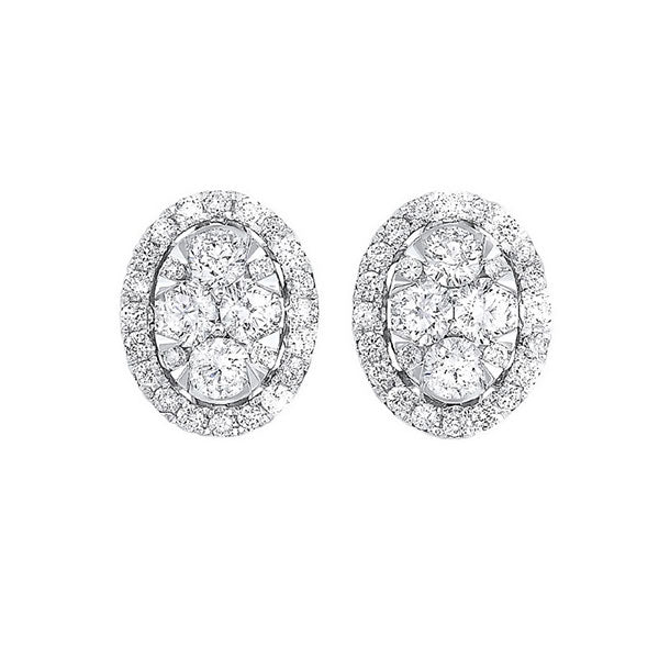 14Kt White Gold Diamond (3/4Ctw) Earring