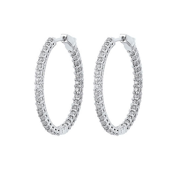 14Kt White Gold Diamond (1Ctw) Earring