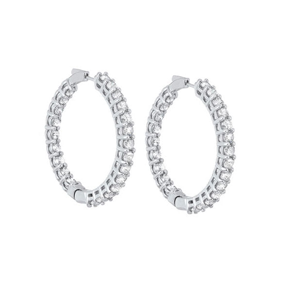 14Kt White Gold Diamond (10Ctw) Earring