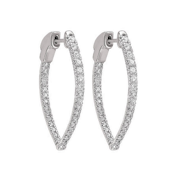 14Kt White Gold Diamond (3/4Ctw) Earring