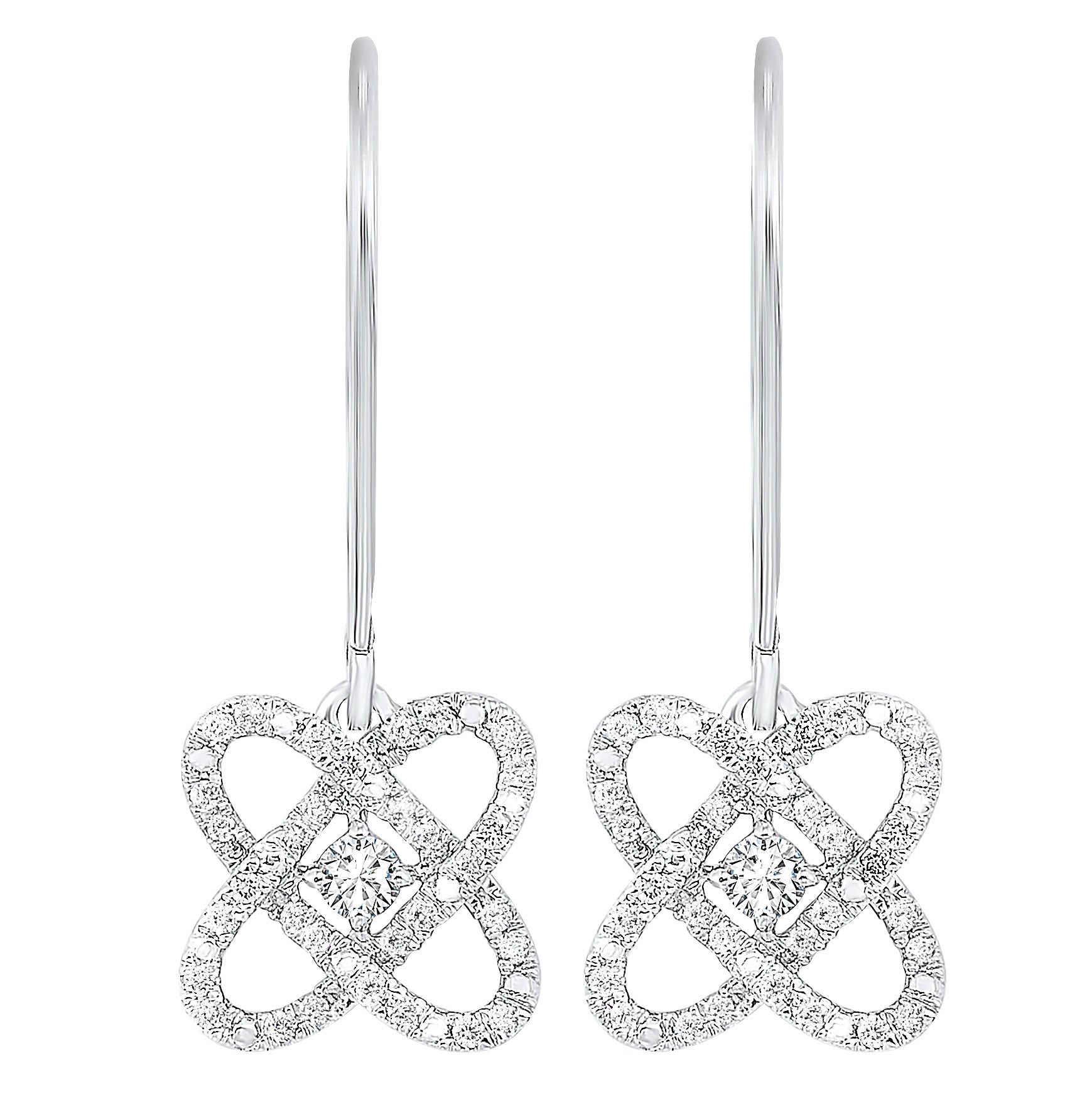 Silver Diamond Earrings