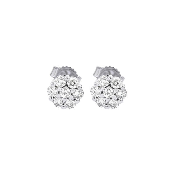 14Kt White Gold Diamond (1/10 Ctw) Earring