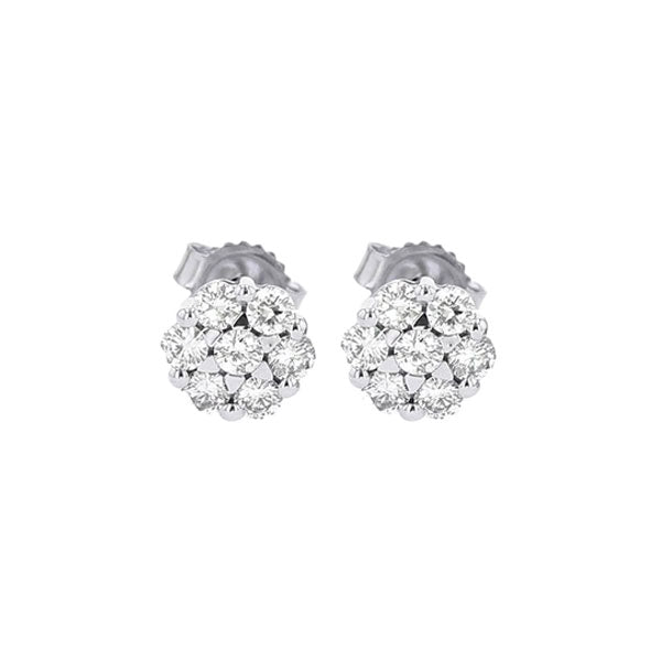 14Kt White Gold Diamond (1/6Ctw) Earring