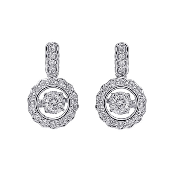 14Kt White Gold Diamond (1/3Ctw) Earring