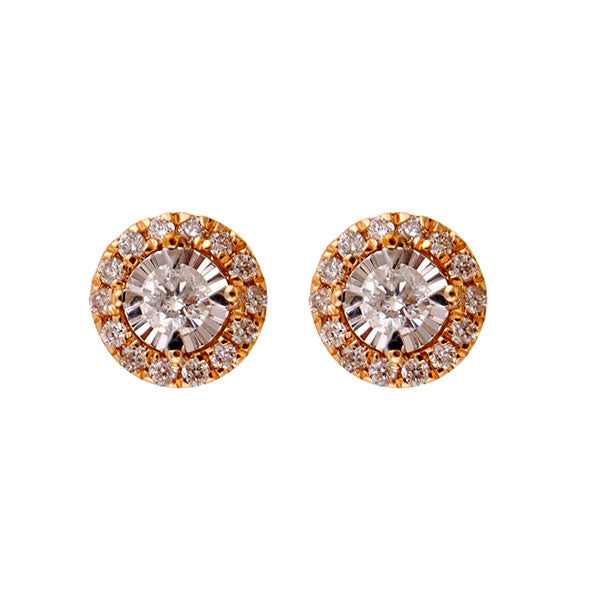 14Kt Yellow Gold Diamond (1/6Ctw) Earring