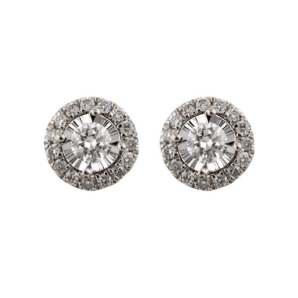 14Kt White Gold Diamond (1/4Ctw) Earring