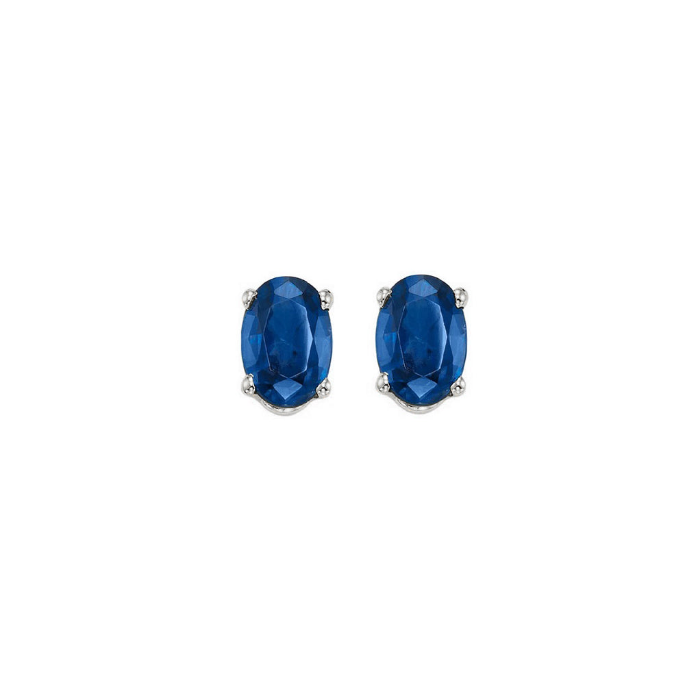 14Kt White Gold Sapphire (1/2 Ctw) Earring