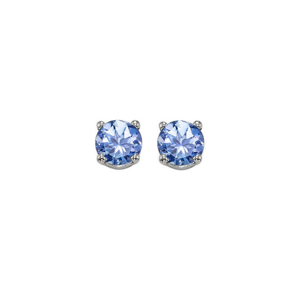 14Kt White Gold Tanzanite (1 Ctw) Earring