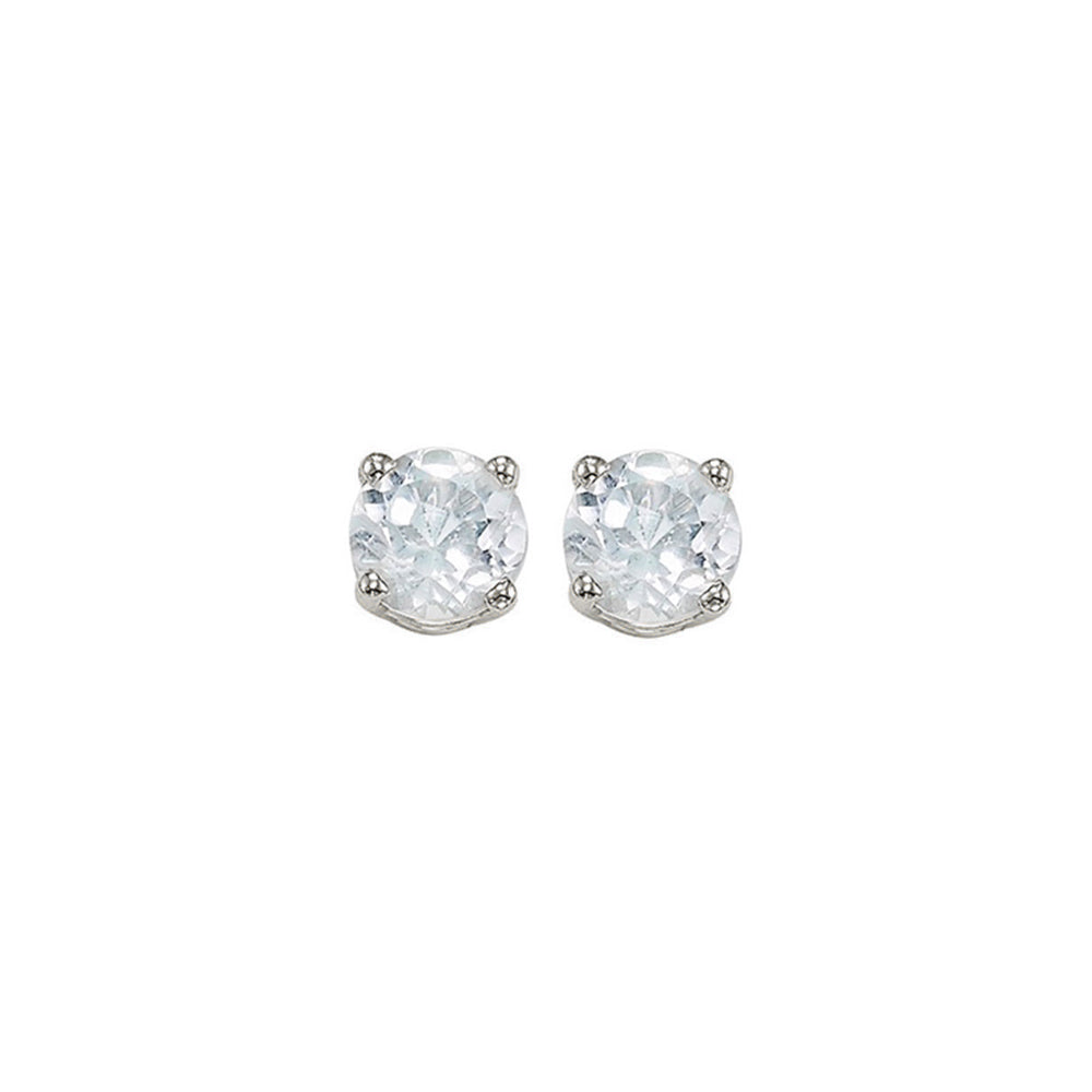 14Kt White Gold White Topaz (1/2 Ctw) Earring