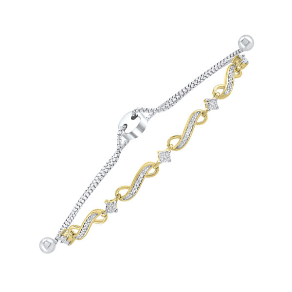 Silver Diamond (1/8Ctw) Bracelet