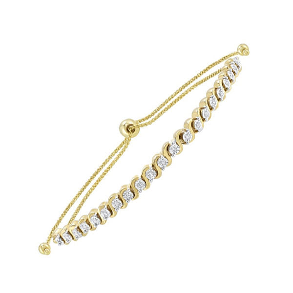 10Kt Yellow Gold Diamond (1/5Ctw) Bracelet