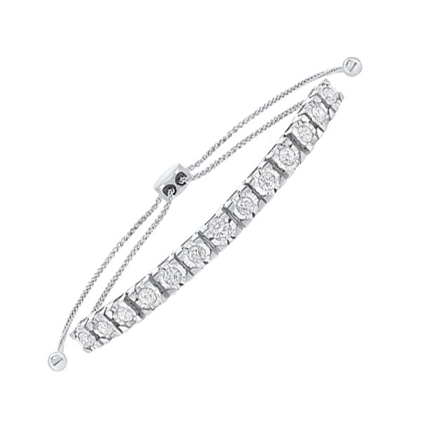 14Kt White Gold Diamond (1Ctw) Bracelet