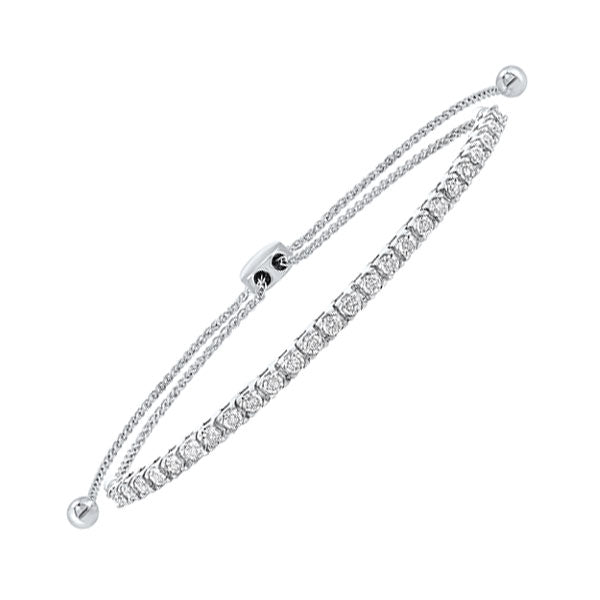 14Kt White Gold Diamond (1/4Ctw) Bracelet