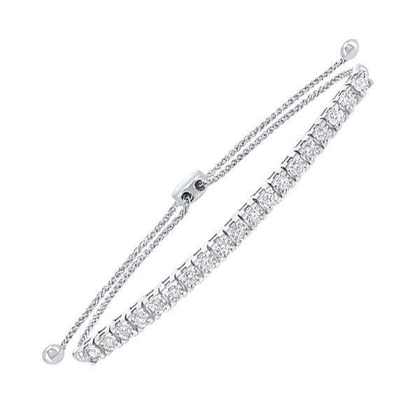 14Kt White Gold Diamond (1/2Ctw) Bracelet