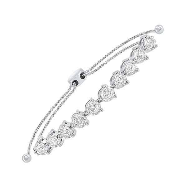 14Kt White Gold Diamond (1 1/2Ctw) Bracelet