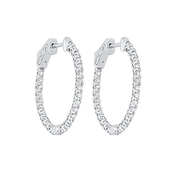 14Kt White Gold Diamond (1 1/2Ctw) Earring