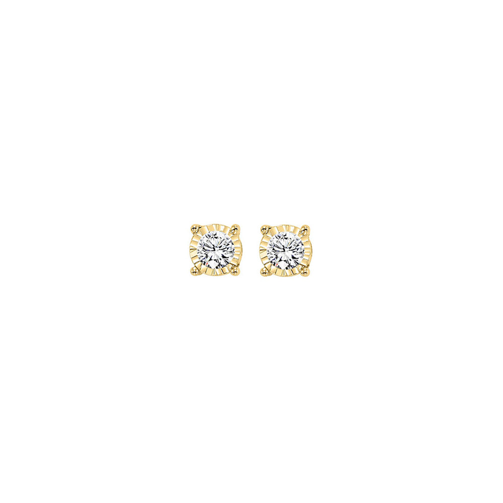 14Kt Yellow Gold Diamond (1/10 Ctw) Earring