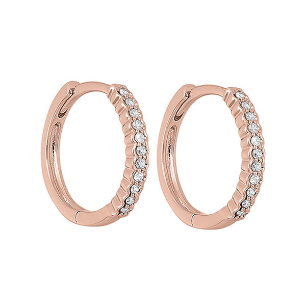 14Kt Rose Gold Diamond (1/6Ctw) Earring