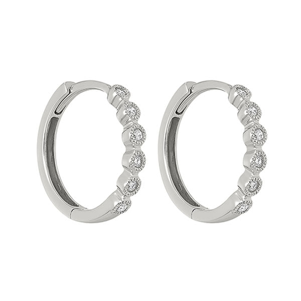 14Kt White Gold Diamond (1/8Ctw) Earring