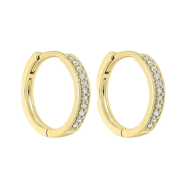 14Kt Yellow Gold Diamond (1/6Ctw) Earring