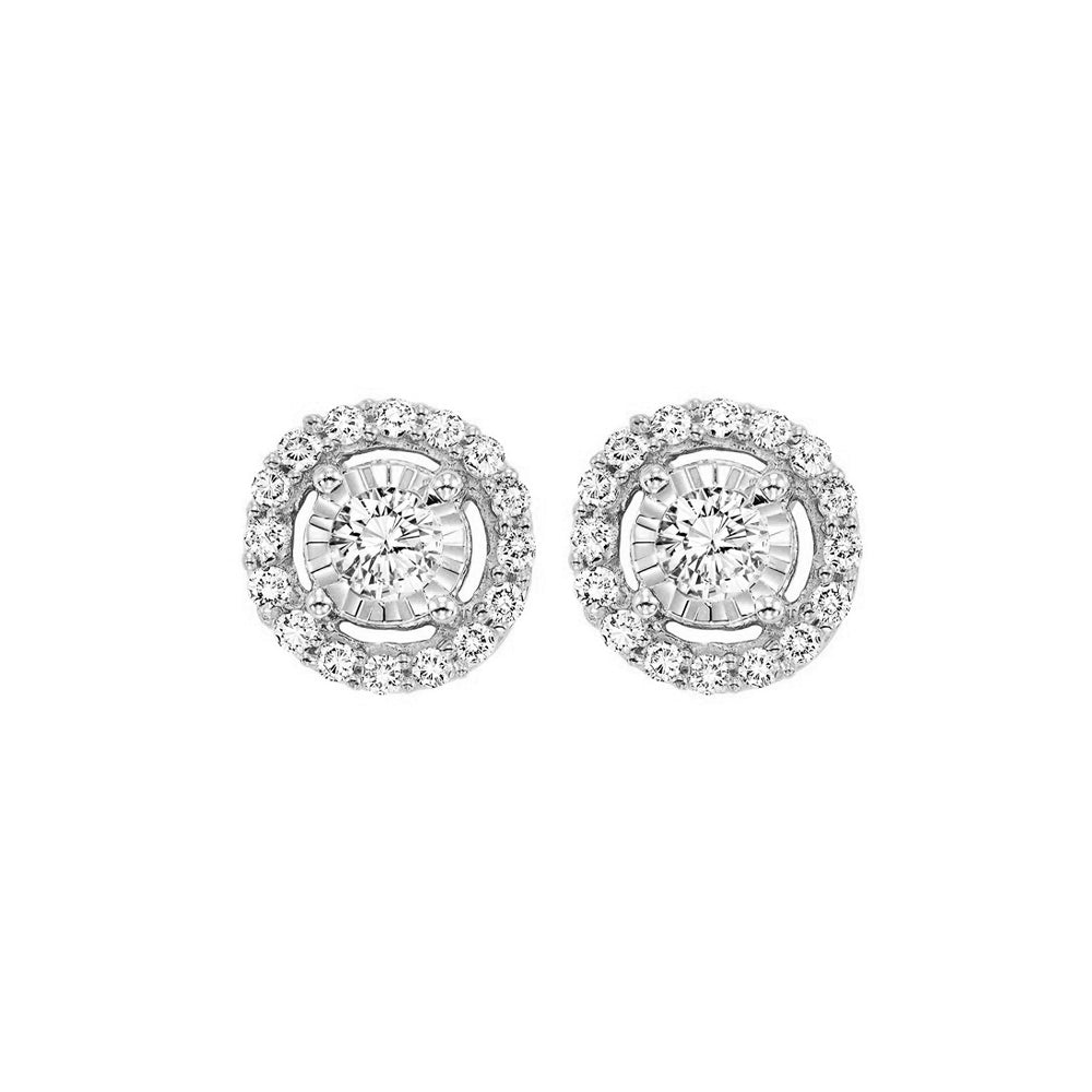 14Kt White Gold Diamond (1Ctw) Earring