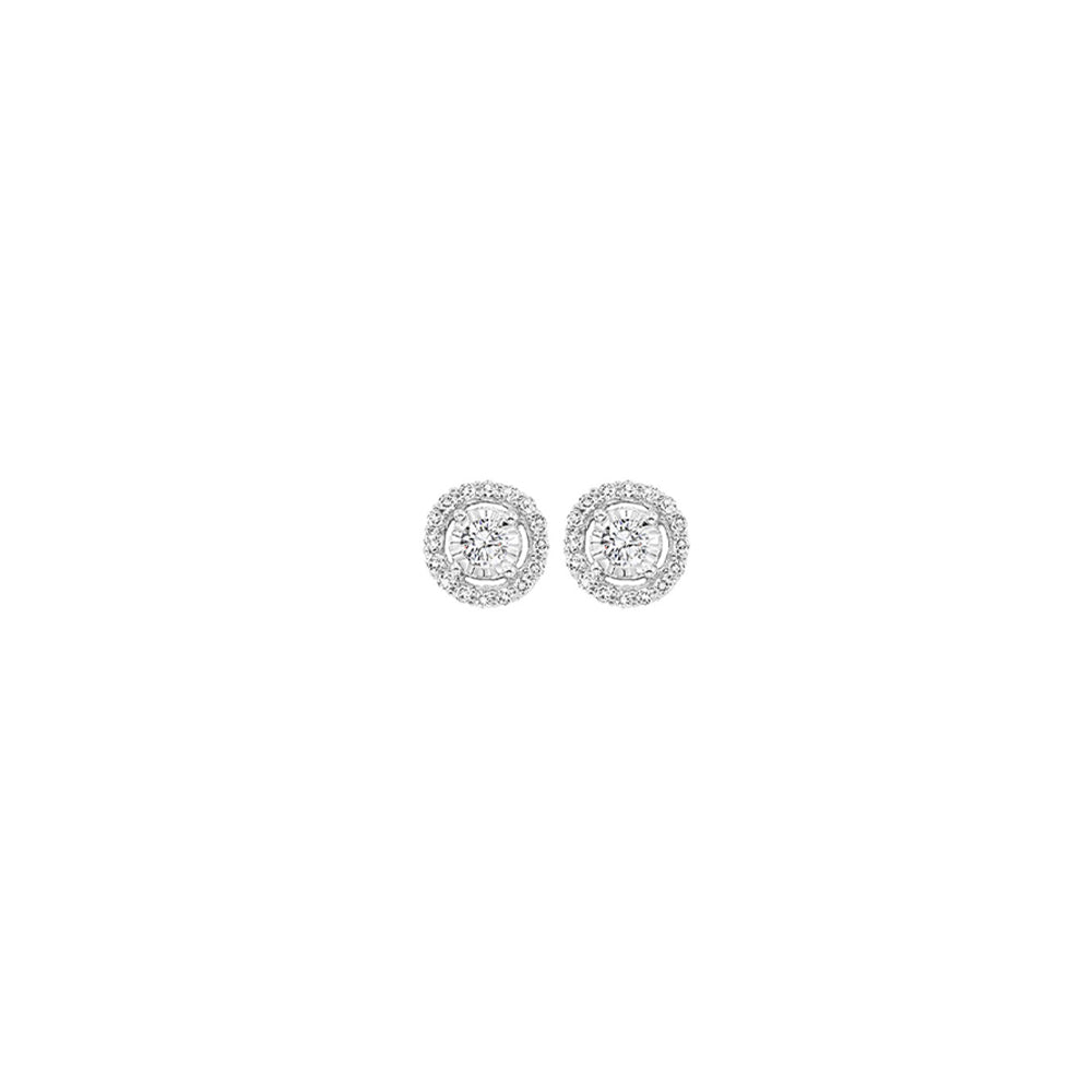 14Kt White Gold Diamond (1/6Ctw) Earring