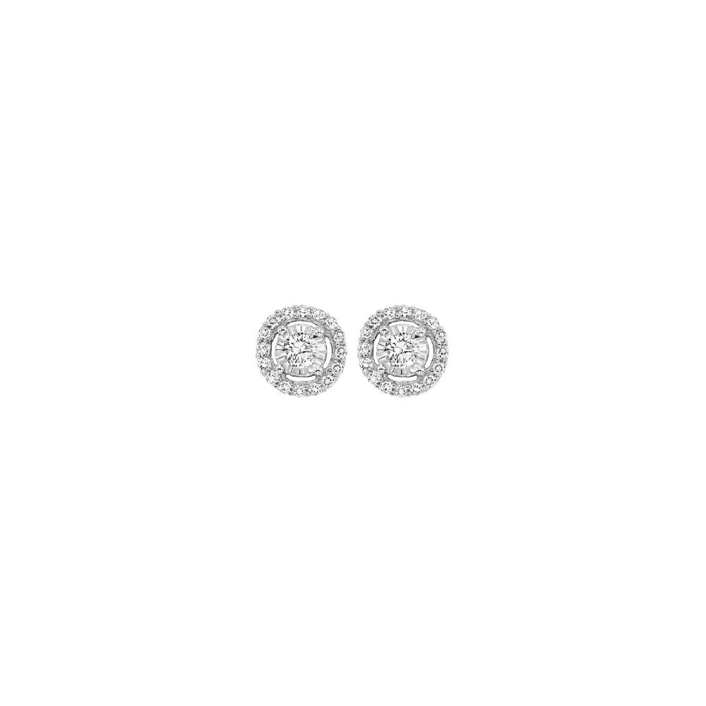 14Kt White Gold Diamond (1/4Ctw) Earring