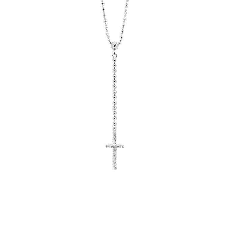 Silver Cross CZ Pendant