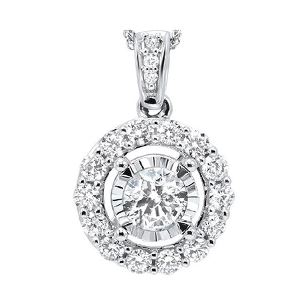 14Kt White Gold Diamond (1Ctw) Pendant