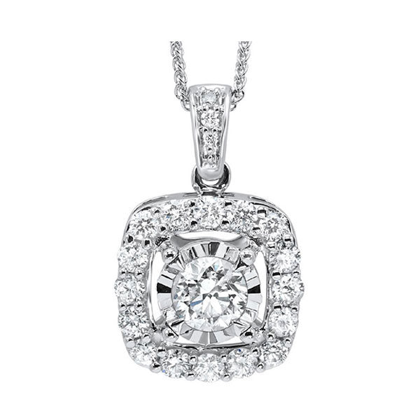 14Kt White Gold Diamond (1/3Ctw) Pendant