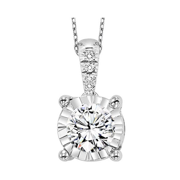 14Kt White Gold Diamond (1/4Ctw) Pendant