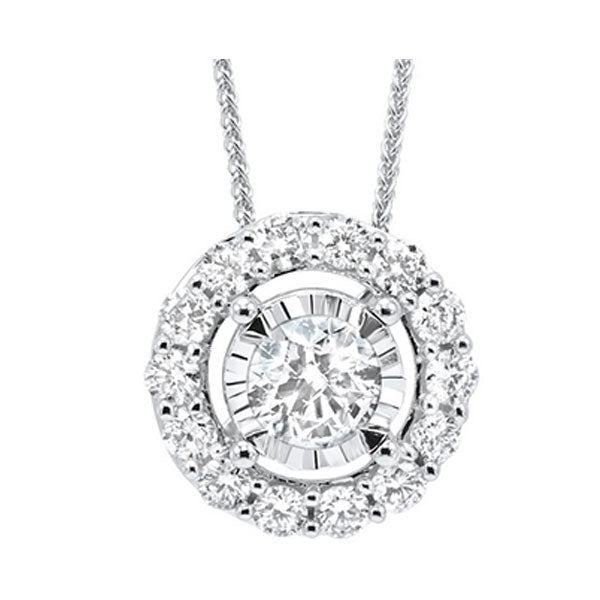 14Kt White Gold Diamond (1/5Ctw) Pendant