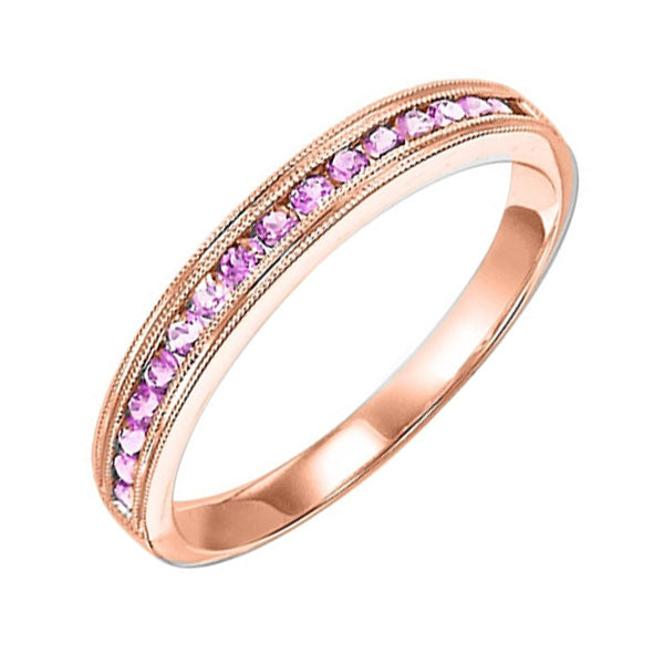 14Kt Rose Gold Pink Sapphire (1/3 Ctw) Ring