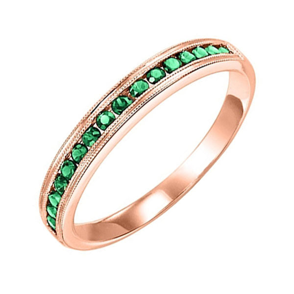 14Kt Rose Gold Emerald (1/3 Ctw) Ring