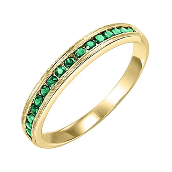 14Kt Yellow Gold Emerald (1/3 Ctw) Ring