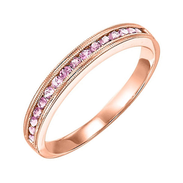 10Kt Rose Gold Pink Tourmaline (1/3 Ctw) Ring