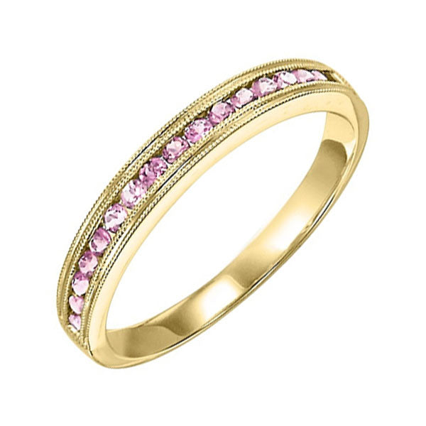 10Kt Yellow Gold Pink Tourmaline (1/3 Ctw) Ring