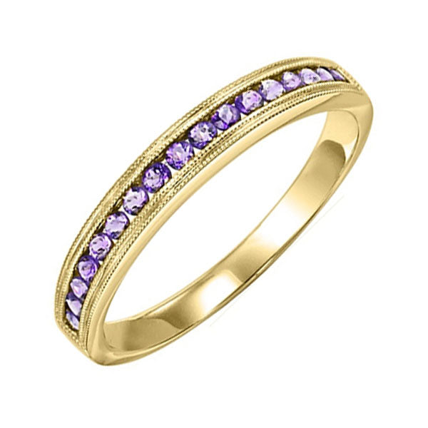 10Kt Yellow Gold Amethyst (1/3 Ctw) Ring