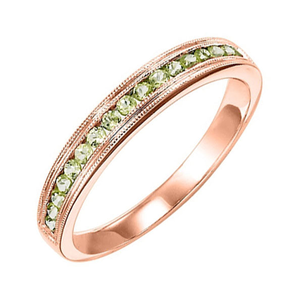 10Kt Rose Gold Peridot (1/3 Ctw) Ring