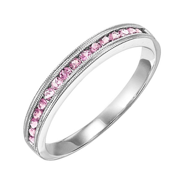 14Kt White Gold Pink Tourmaline (1/4 Ctw) Ring