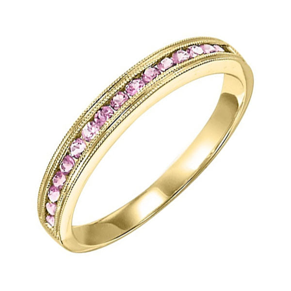 14Kt Yellow Gold Pink Tourmaline (1/4 Ctw) Ring