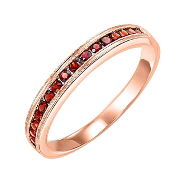 14Kt Rose Gold Garnet (1/3 Ctw) Ring