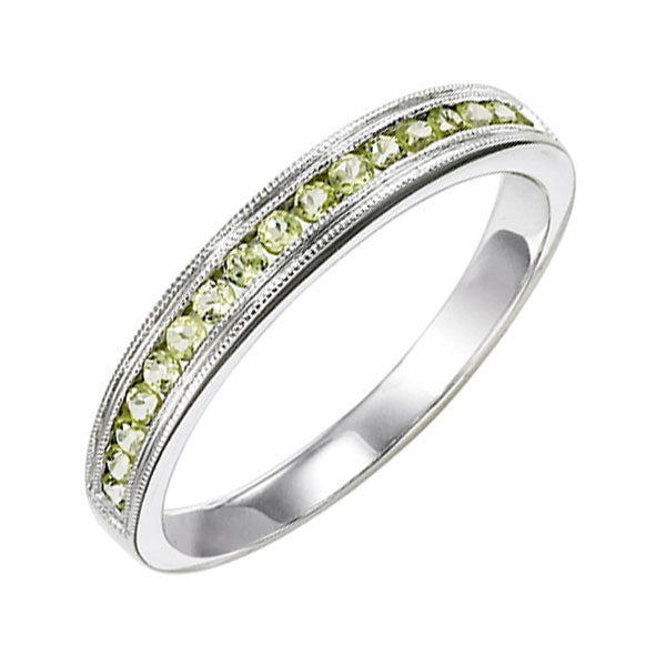 14Kt White Gold Peridot (1/3 Ctw) Ring