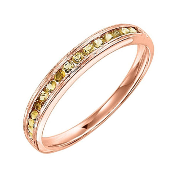 14Kt Rose Gold Citrine (1/3 Ctw) Ring